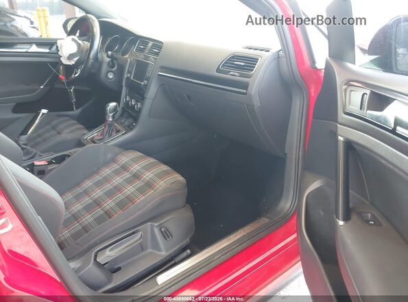 3VW4T7AUXHM076155 2017 VOLKSWAGEN GOLF Red Вид салону спереду