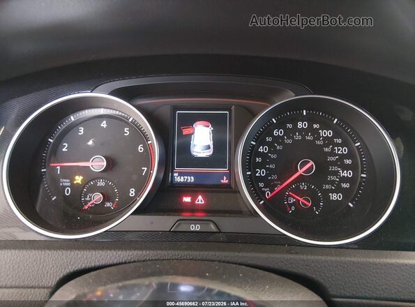 3VW4T7AUXHM076155 2017 VOLKSWAGEN GOLF Red Вид задніх сидінь