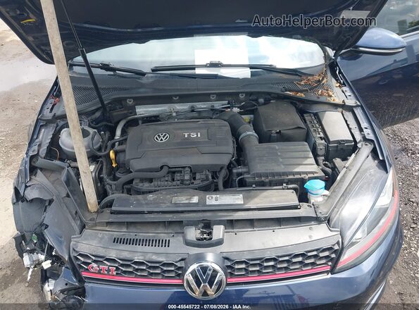 3VW547AU2HM033706 2017 VOLKSWAGEN GOLF Blue Widok z tyłu
