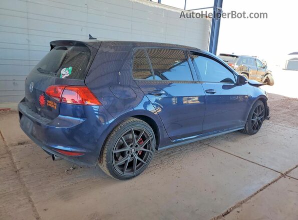 3VW547AU6HM060293 2017 VOLKSWAGEN GTI Blue Rear right