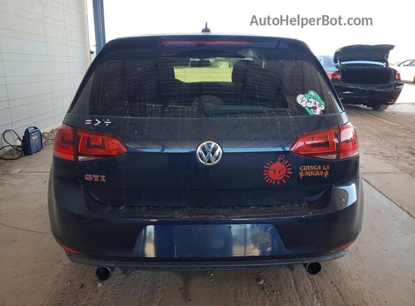3VW547AU6HM060293 2017 VOLKSWAGEN GTI Blue Rear view