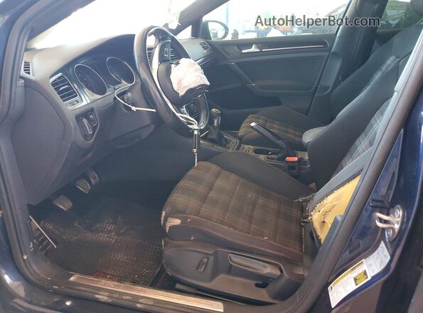 3VW547AU6HM060293 2017 VOLKSWAGEN GTI Blue Front interior view