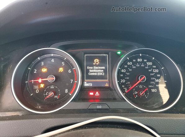 3VW547AU6HM060293 2017 VOLKSWAGEN GTI Blue Instrument cluster view