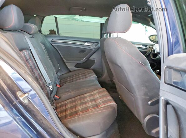 3VW547AU6HM060293 2017 VOLKSWAGEN GTI Blue Rear seats view