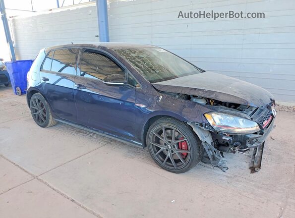 3VW547AU6HM060293 2017 VOLKSWAGEN GTI Blue Front right
