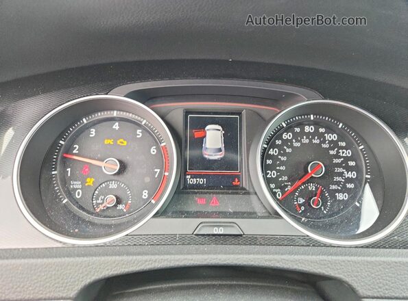 3VW547AU9HM022427 2017 VOLKSWAGEN GTI Blue Vista del cuadro de instrumentos