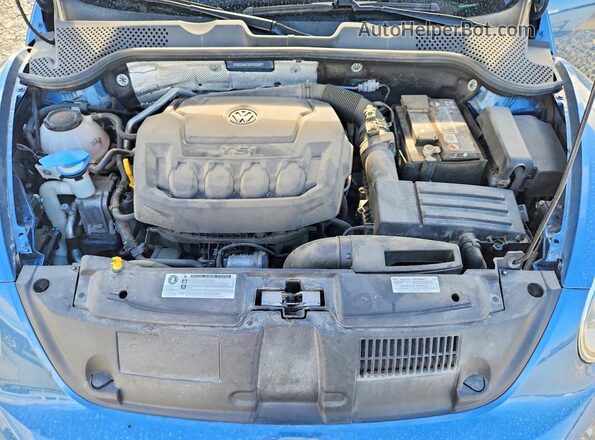 3VW5DAAT2KM500957 2019 VOLKSWAGEN BEETLE Blue უკანა სალონის ხედი