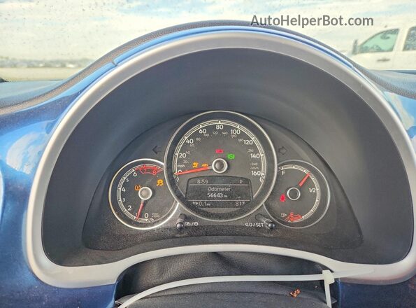 3VW5DAAT2KM500957 2019 VOLKSWAGEN BEETLE Blue ხელსაწყოთა პანელის ხედი