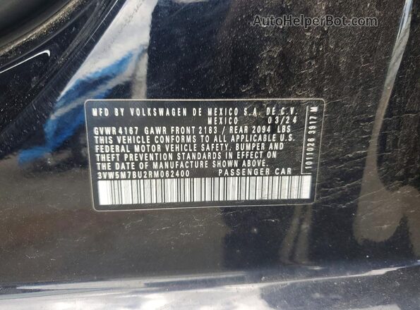 3VW5M7BU2RM062400 2024 VOLKSWAGEN JETTA Black Engine compartment view
