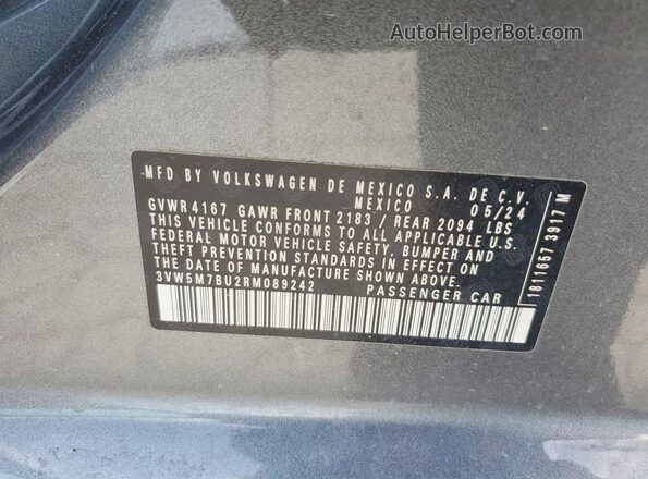 3VW5M7BU2RM089242 2024 VOLKSWAGEN JETTA Серый Вид подкапотного пространства