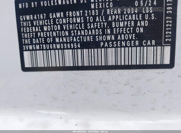 3VW5M7BU6RM096954 2024 VOLKSWAGEN JETTA Белый Вид подкапотного пространства
