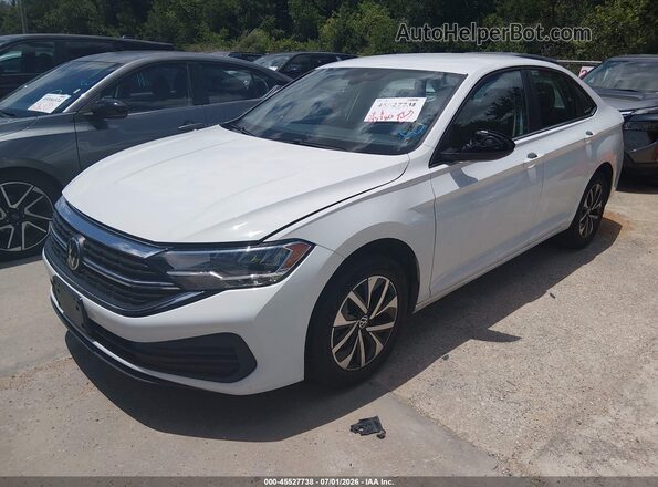 3VW5M7BU9RM057582 2024 VOLKSWAGEN JETTA White Առջևի ձախ երեք քառորդ տեսարան