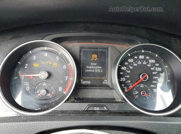 3VW5T7AU0GM067449 2016 VOLKSWAGEN GOLF Серый Вид щитка приборов