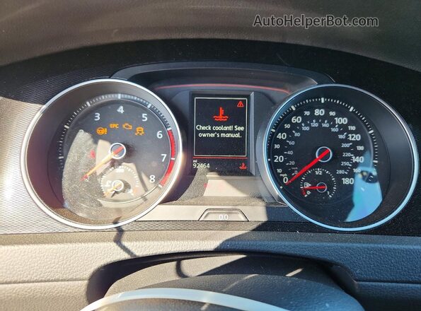 3VW5T7AU3HM010888 2017 VOLKSWAGEN GTI Gray Вид щитка приладів