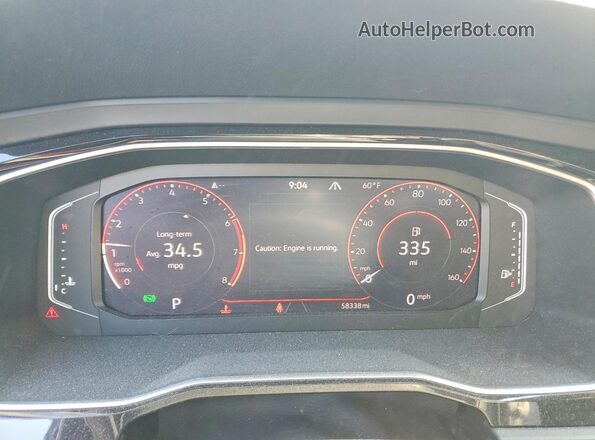 3VW6T7BUXMM002154 2021 VOLKSWAGEN JETTA Black Вид щитка приладів