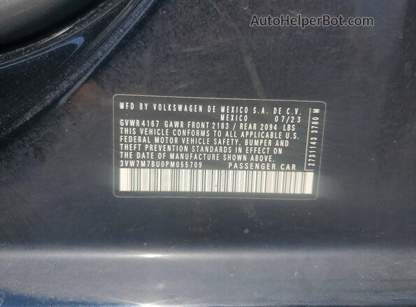 3VW7M7BU0PM055709 2023 VOLKSWAGEN JETTA Black Widok komory silnika
