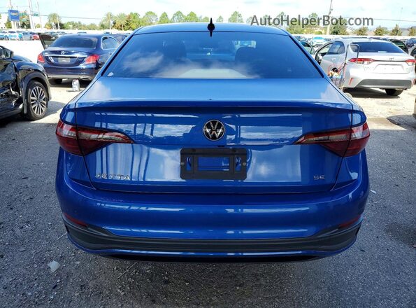 3VW7M7BU5PM006733 2023 VOLKSWAGEN JETTA Blue Rear view