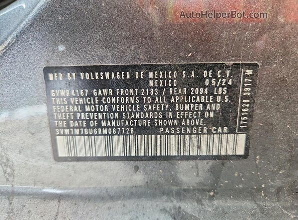 3VW7M7BU6RM087728 2024 VOLKSWAGEN JETTA Gray Widok komory silnika