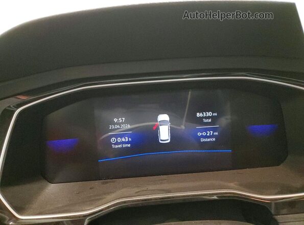 3VW7M7BUXRM031629 2024 VOLKSWAGEN JETTA Blue Instrument cluster view