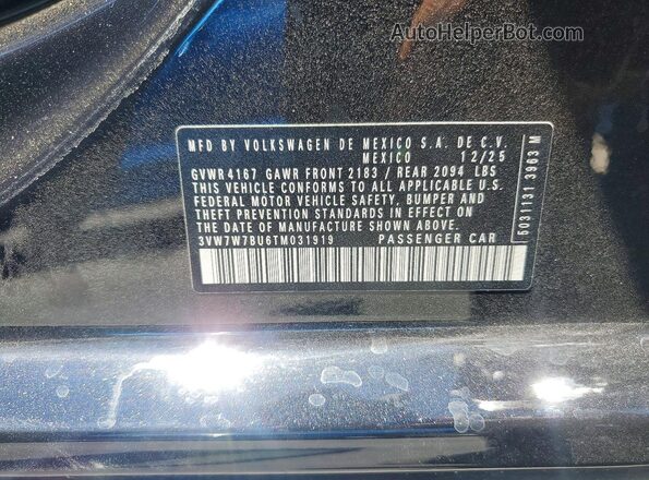 3VW7W7BU6TM031919 2026 VOLKSWAGEN JETTA Черный Вид подкапотного пространства
