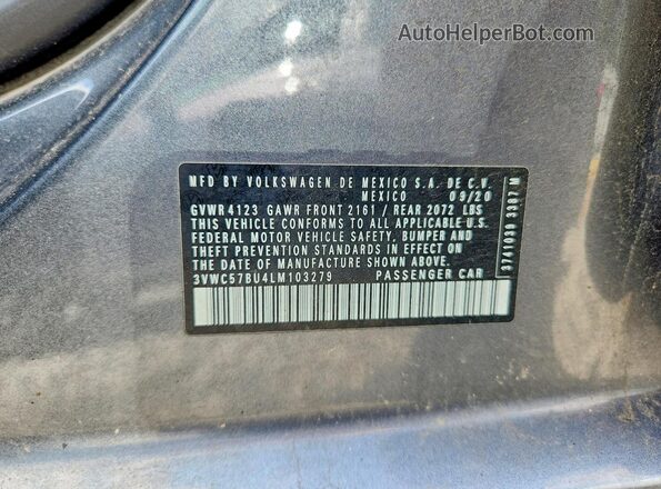 3VWC57BU4LM103279 2020 VOLKSWAGEN JETTA Gray Engine compartment view