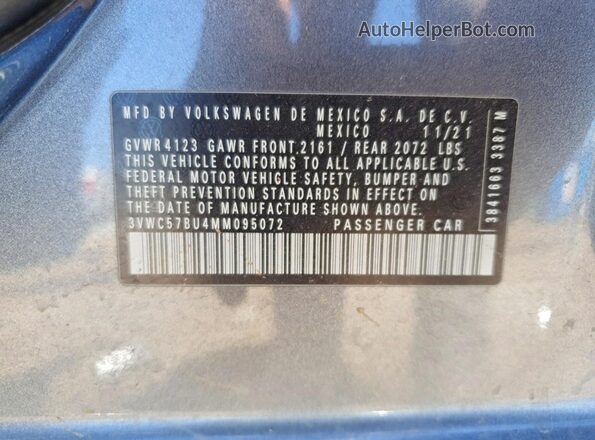 3VWC57BU4MM095072 2021 VOLKSWAGEN JETTA Gray Engine compartment view