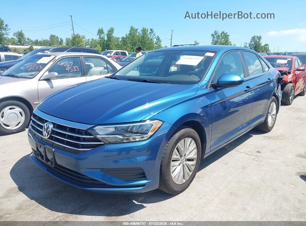 3VWC57BU6KM085978 2019 VOLKSWAGEN JETTA Blue Առջևի ձախ երեք քառորդ տեսարան