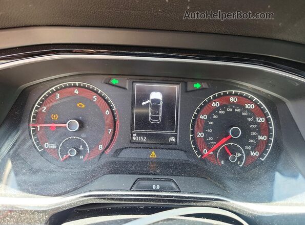 3VWC57BU6KM161893 2019 VOLKSWAGEN JETTA Red Widok zestawu wskaźników