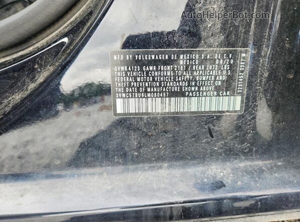 3VWC57BU6LM080457 2020 VOLKSWAGEN JETTA Black Engine compartment view