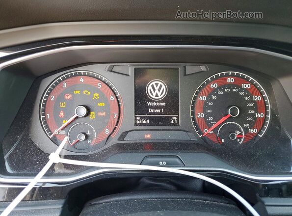 3VWC57BU7KM237153 2019 VOLKSWAGEN JETTA White Սարքավորումների վահանակի տեսք