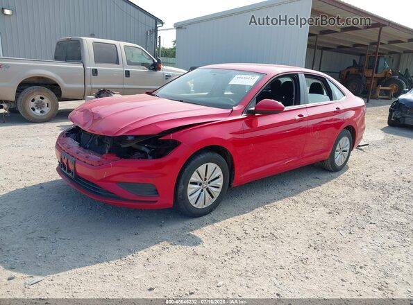 3VWC57BU8KM091135 2019 VOLKSWAGEN JETTA Red წინა მარცხენა ხედი სამი მეოთხედიდან