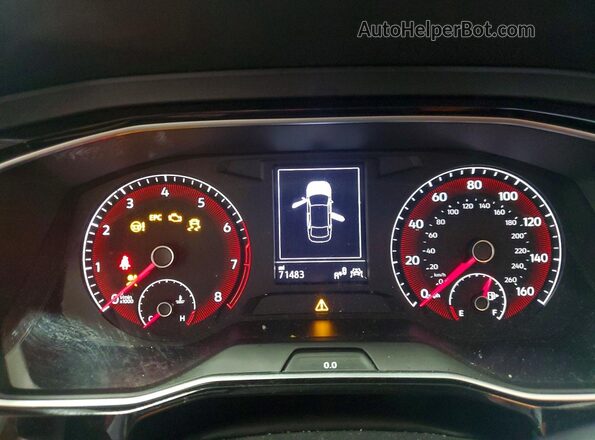 3VWC57BU8KM219874 2019 VOLKSWAGEN JETTA Red Instrument cluster view