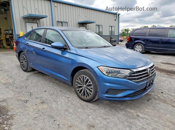 3VWC57BU9KM121971 2019 VOLKSWAGEN JETTA Blue Przód prawy