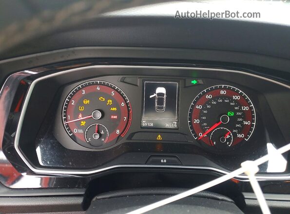 3VWC57BU9MM012753 2021 VOLKSWAGEN JETTA Orange Vista del cuadro de instrumentos