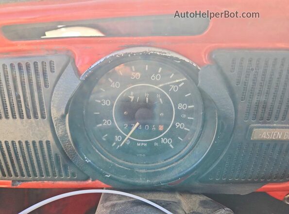 3VWCA21C3XM442001 1972 VOLKSWAGEN BEETLE Orange Instrument cluster view