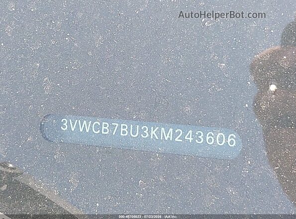 3VWCB7BU3KM243606 2019 VOLKSWAGEN JETTA Blue 