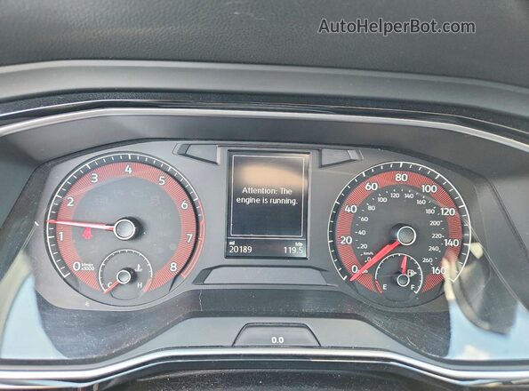 3VWCB7BU4LM002140 2020 VOLKSWAGEN JETTA Серый Вид щитка приборов