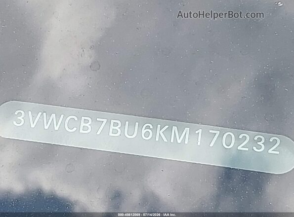 3VWCB7BU6KM170232 2019 VOLKSWAGEN JETTA Серый 