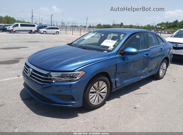 3VWCB7BU7KM226002 2019 VOLKSWAGEN JETTA Blue Vista tres cuartos delantera izquierda
