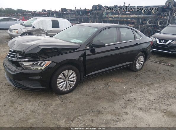 3VWCB7BU7KM233872 2019 VOLKSWAGEN JETTA Черный Передняя левая четверть