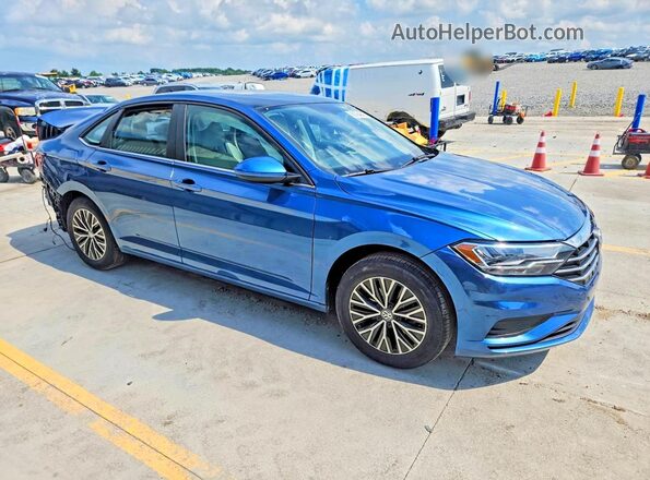 3VWCB7BU7LM074353 2020 VOLKSWAGEN JETTA Синий Передняя правая четверть