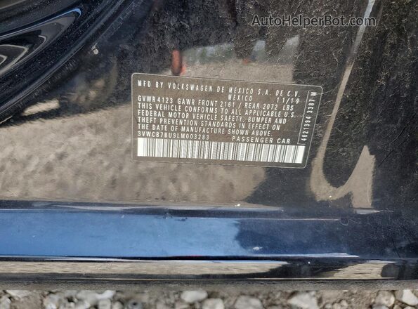 3VWCB7BU9LM003283 2020 VOLKSWAGEN JETTA Black Engine compartment view