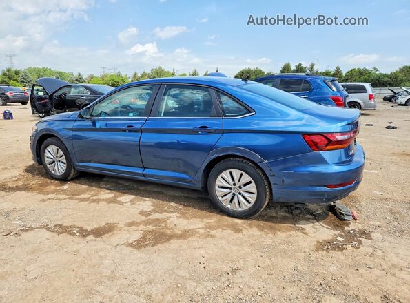 3VWCB7BUXKM243750 2019 VOLKSWAGEN JETTA Blue Trasero izquierdo