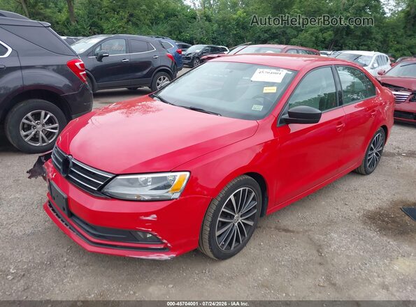 3VWD17AJ2GM226432 2016 VOLKSWAGEN JETTA Red წინა მარცხენა ხედი სამი მეოთხედიდან