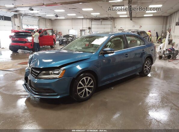 3VWDB7AJ4HM388545 2017 VOLKSWAGEN JETTA Синий Передняя левая четверть