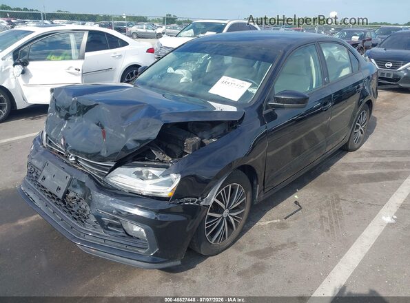 3VWDB7AJ5JM249840 2018 VOLKSWAGEN JETTA Black წინა მარცხენა ხედი სამი მეოთხედიდან