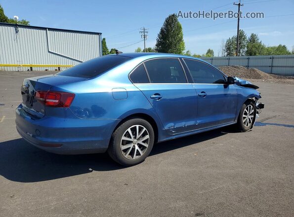 3VWDB7AJ6HM289581 2017 VOLKSWAGEN JETTA Blue Задня права чверть