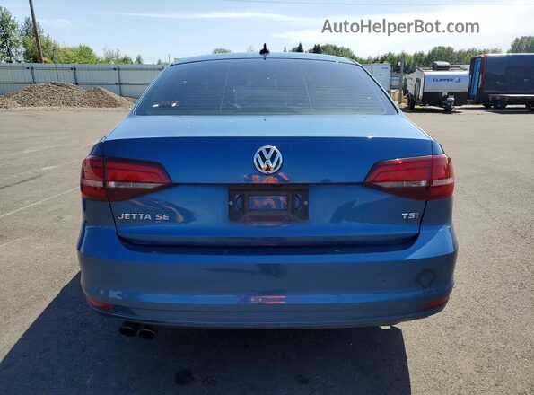 3VWDB7AJ6HM289581 2017 VOLKSWAGEN JETTA Blue Вид ззаду