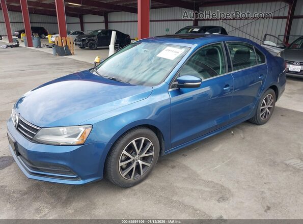 3VWDB7AJXHM375329 2017 VOLKSWAGEN JETTA Blue Առջևի ձախ երեք քառորդ տեսարան