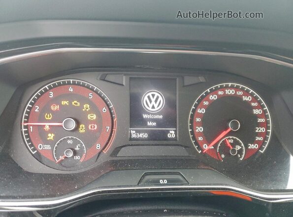 3VWE57BU0KM062706 2019 VOLKSWAGEN JETTA Черный Вид щитка приборов